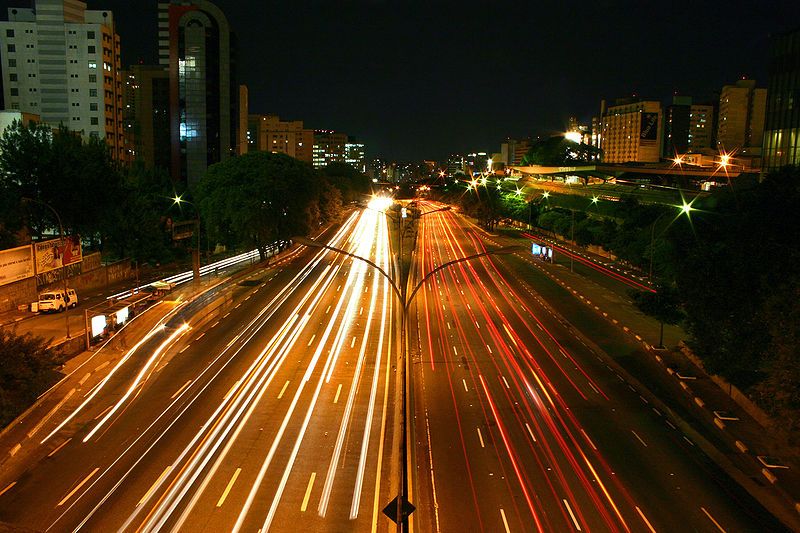 São Paulo traffic at night